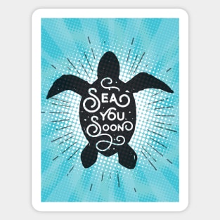 Sea you soon [Positive tropical motivation] Sticker